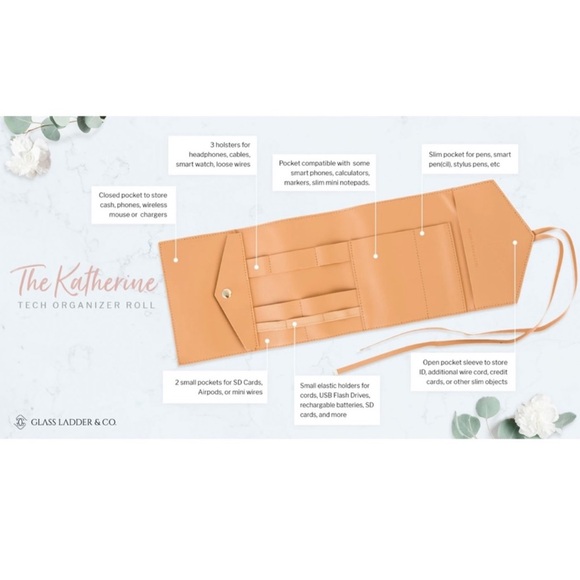 Glassladder The KatherineTech Organizer Roll vegan leather NWOT - Picture 9 of 9